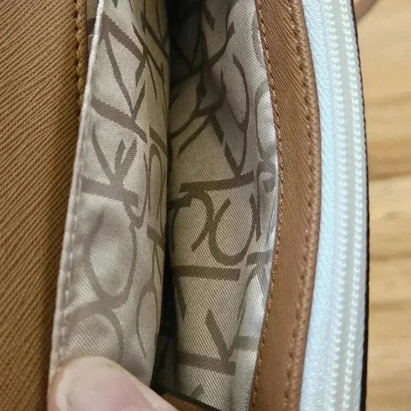 Calvin Klein Monogram Logo Convertible Clutch Crossbody Purse - Picture 7 of 11